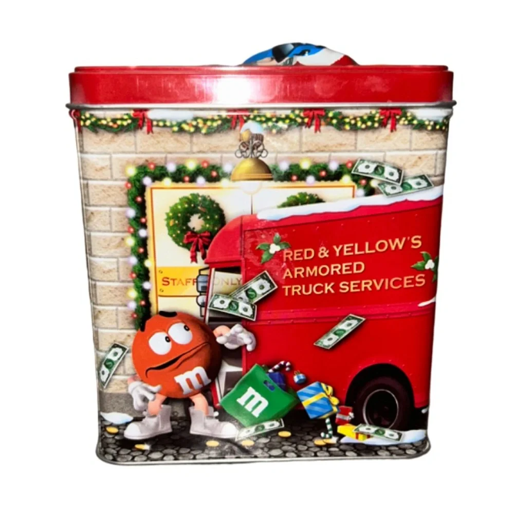 2003 M & M's Christmas Village Series Brand Bank #17 Limited Edition Canister